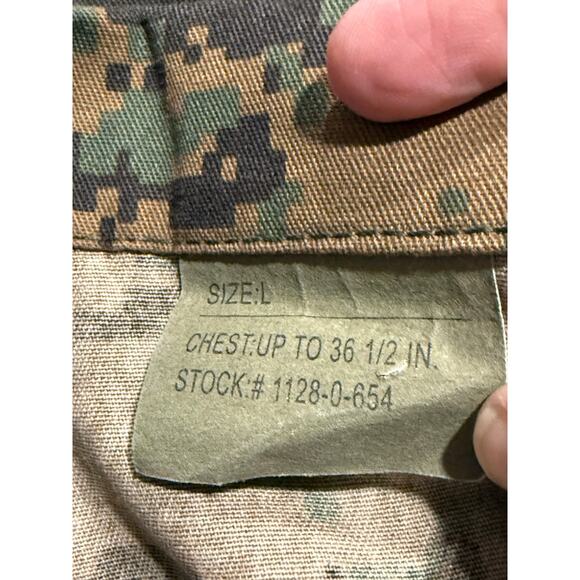 Rothco BDU Shirt Camo Military Jacket Kids Unisex Large 1128-0-654 Green Brown - Picture 6 of 7